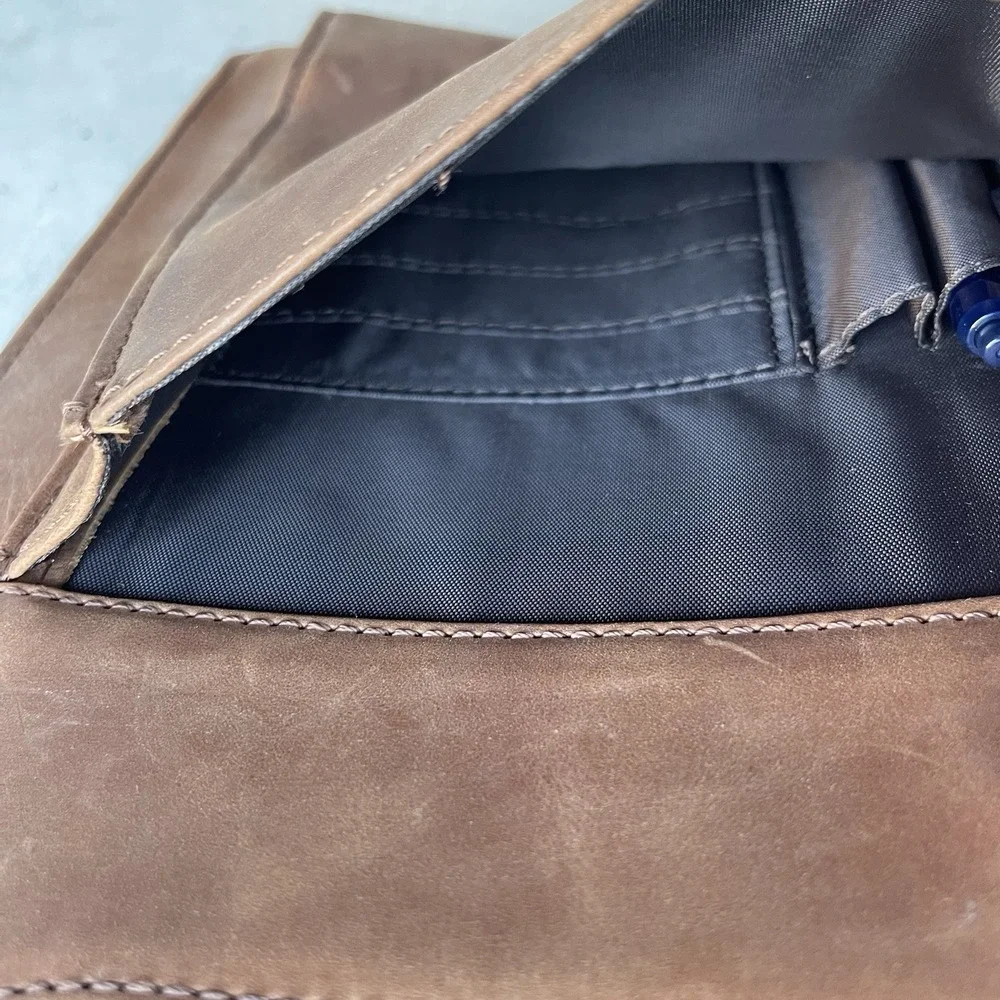 Wilson Genuine Leather Messenger Brown Sling Leather Briefcase Laptop Bag